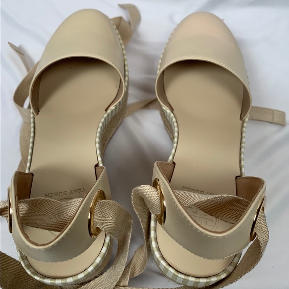 New Tory Burch Espadrille Platform Sandal Shoes - Picture 4 of 8